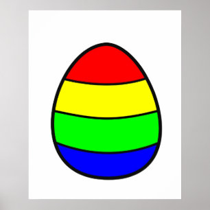 Färgrikt ägg poster