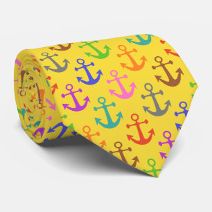 Färgrikt ankra Retro nautiskt för mönster Slips