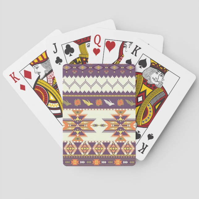 Färgrikt aztec mönster casinokort (Baksidan)