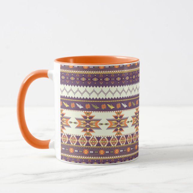 Färgrikt aztec mönster mugg (Vänster)