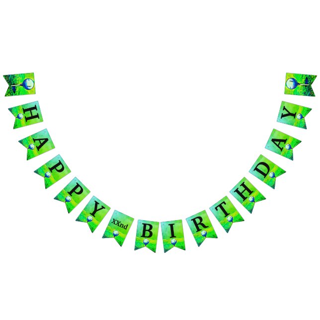 Färgrikt baner för golfbollsportgrattis på vimplar (Alla)