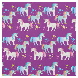 Färgrikt beställnings- materiellt Unicorntryckty Tyg