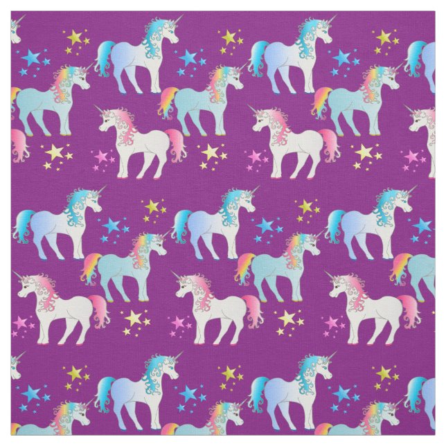 Färgrikt beställnings- materiellt Unicorntrycktyg Tyg (Provkarta)