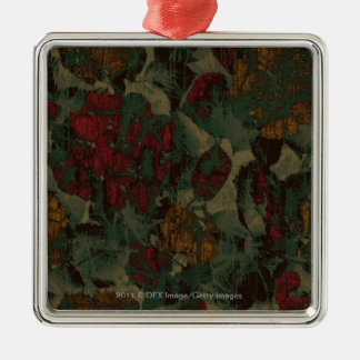 Färgrikt blommakamouflagemönster julgransprydnad metall