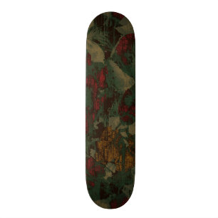 Färgrikt blommakamouflagemönster skateboard bräda 21,5 cm