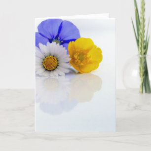 Färgrikt blommakort kort