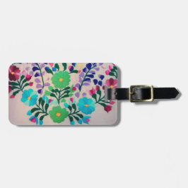 Färgrikt blommamönster bagagebricka