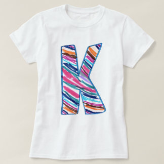 Färgrikt brev K som i Kay T Shirt
