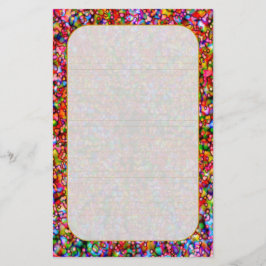 "Färgrikt bubblar" fin fodrad brevpapper