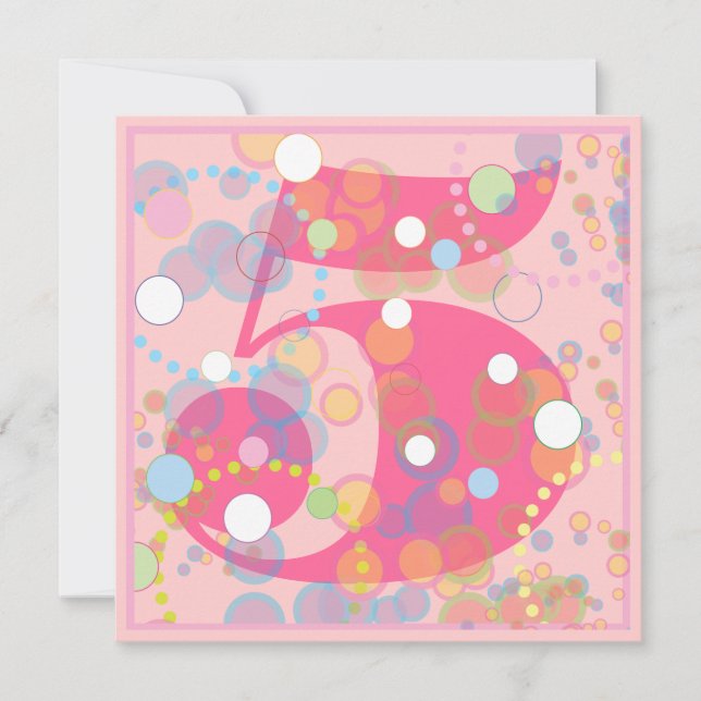 Färgrikt bubblar någon ålderfödelsedagsfest inbjudningar (Framsida)