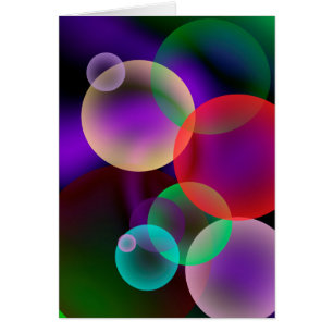 Färgrikt bubblar (porträtt) hälsningskort