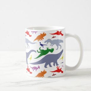 Färgrikt Dinosaurmönster (tända), Kaffemugg