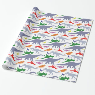 Färgrikt Dinosaurmönster (tända), Presentpapper