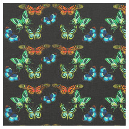 Färgrikt exotiskt fjärilsbomullstyg tyg