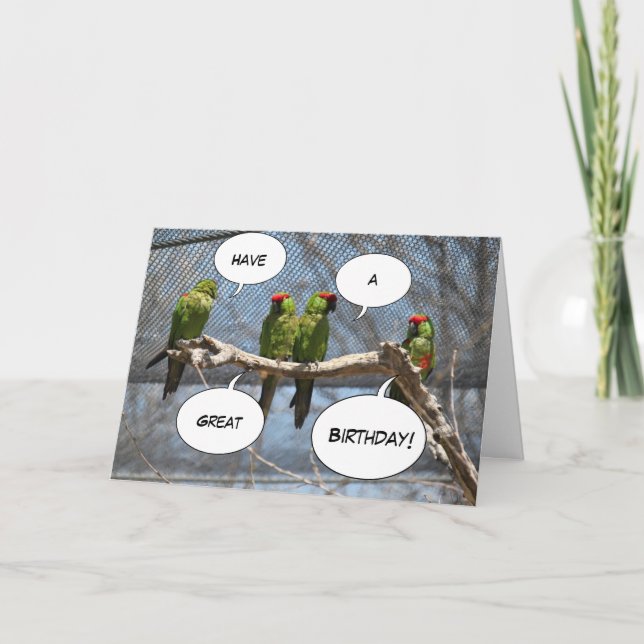 Färgrikt fågelhälsningkort kort (Framsida)