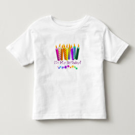 Färgrikt födelsedagstearinljusönskemål tee shirt