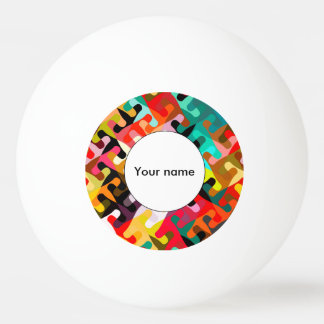 Färgrikt formar abstrakt design pingisboll