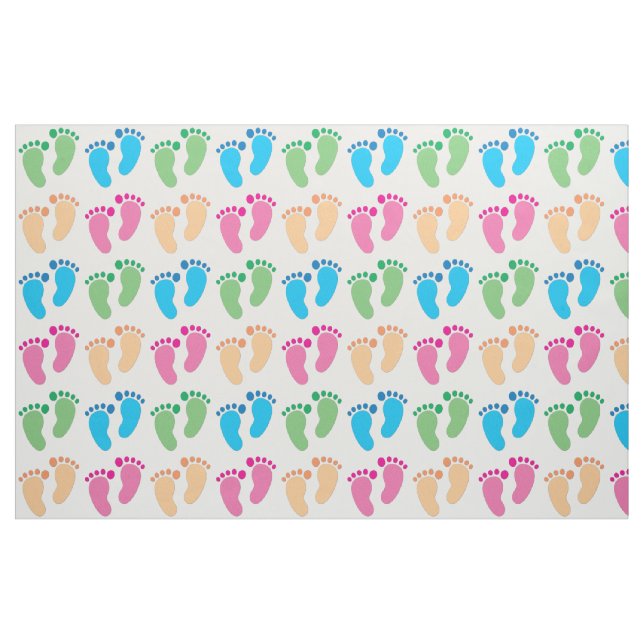 Färgrikt fotspårtyg tyg (Fat Quarter)