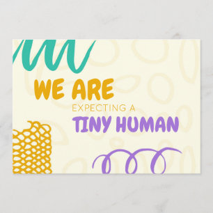 Färgrikt gravidmeddelandekort meddelande