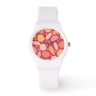 Färgrikt grönsakmönster armbandsur