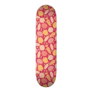 Färgrikt grönsakmönster mini skateboard bräda 18,5 cm