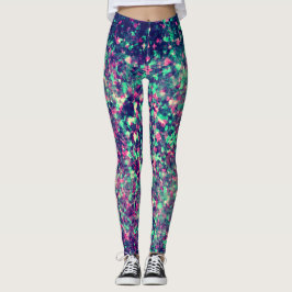 Färgrikt GrungeKaleidoscopemönster Leggings
