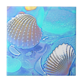 Färgrikt havsexponeringsglas kakelplatta