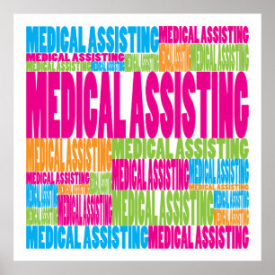 Färgrikt hjälpa för läkarundersökning poster