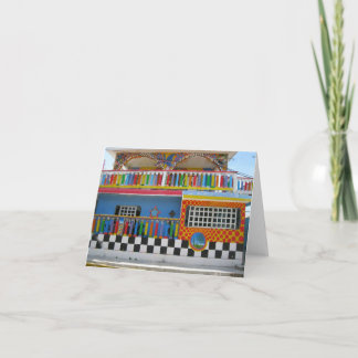 Färgrikt hus på Isla Mujeres, Mexico Kort