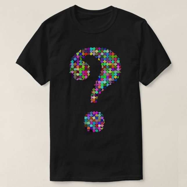 Färgrikt ifrågasätta markerar T-tröja Tee (Design framsida)