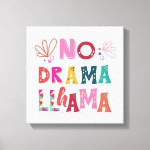 Färgrikt ingen dramaLlama Canvastryck