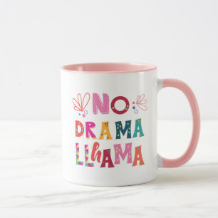 Färgrikt ingen dramaLlama Mugg