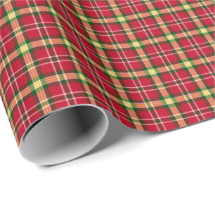 Färgrikt julplädmönster presentpapper