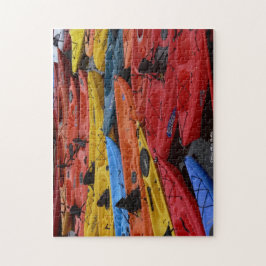 Färgrikt kajakpussel pussel