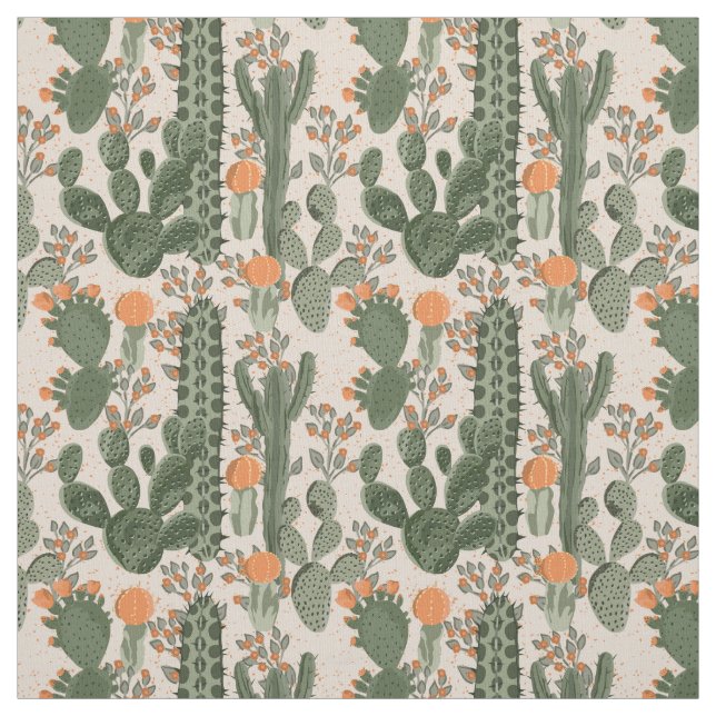 Färgrikt kaktusmönster tyg (Provkarta)