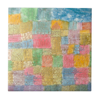 Färgrikt landskap - Paul Klee Kakelplatta
