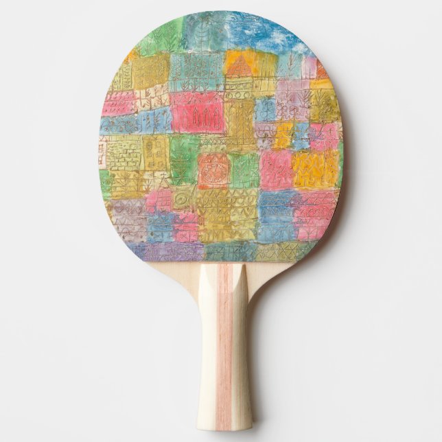 Färgrikt landskap - Paul Klee Pingisracket (Framsidan)