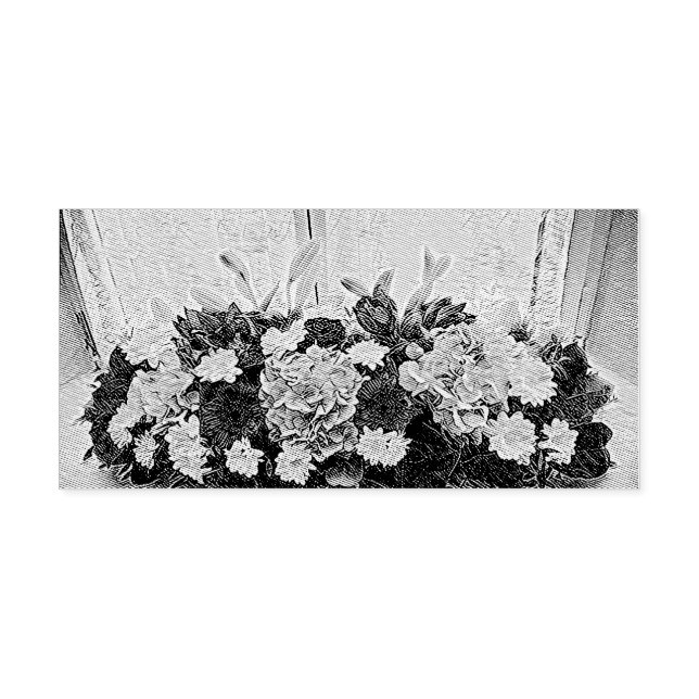 Färgrikt måla för blommor självfärgande stämpel (Design)