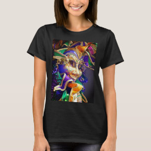 Färgrikt Mardi Gras ansikte maskerar T-tröja T Shirt