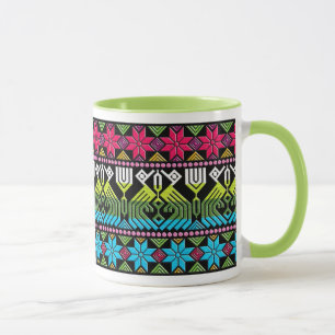 Färgrikt mayan mönster mugg