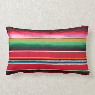 Färgrikt mexicanskt traditionellt Serape tryck Lumbarkudde
