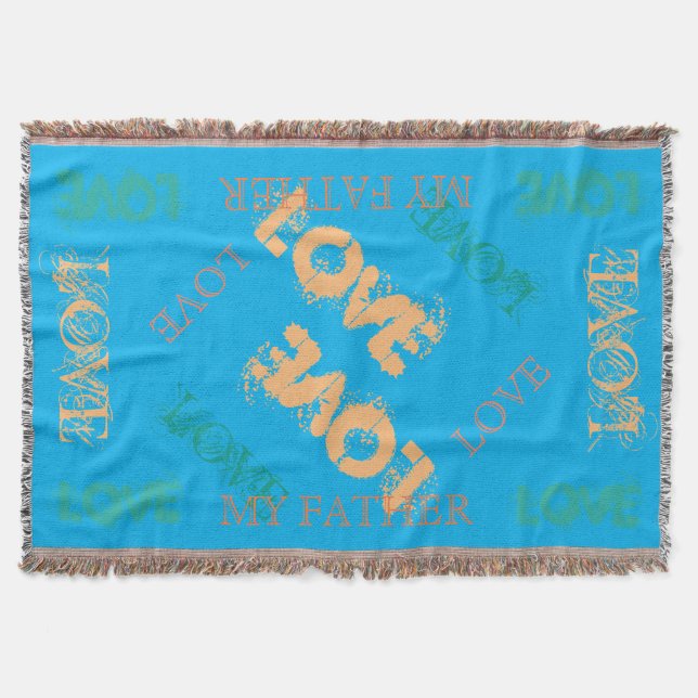 Färgrikt min farkastfilt mysfilt (Framsidan)