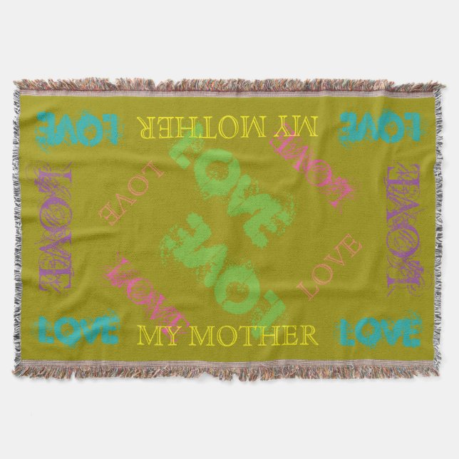 Färgrikt min morkastfilt mysfilt (Framsidan)