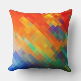 Färgrikt modernt geometriskt diamantmönster #20 kudde