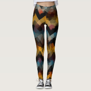 Färgrikt modernt geometriskt mönster #20 leggings