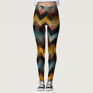 Färgrikt modernt geometriskt mönster #20 leggings