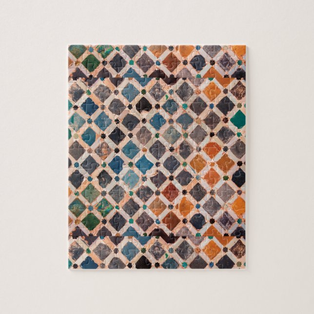 färgrikt mönstrat belägger med tegel pussel (Vertikal)