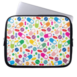 Färgrikt neondrogmönster laptop fodral