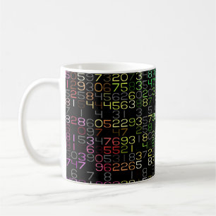 färgrikt numrerar kaffemugg