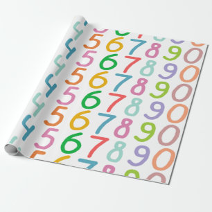 Färgrikt numrerar mönster presentpapper